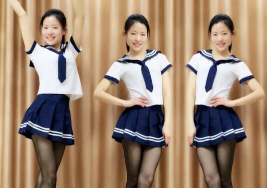 新生代广场舞 幸福爱河 学生妹服饰cosr热舞视频