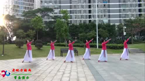 深圳金梅广场舞《老地方的雨》正背面演示 附广场舞教学口令分解