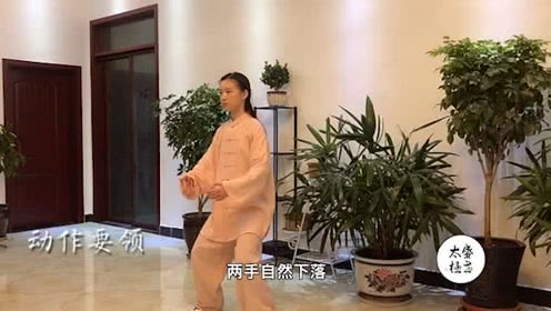 点击观看《简单无基础太极拳八段锦教程 动作两手托天理三焦口令讲解教学》